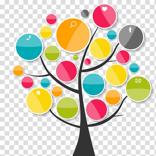 black and multicolored tree , Element Chart Euclidean , ppt element transparent background PNG clipart