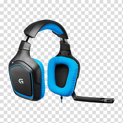 Logitech G430 7.1 surround sound Headphones Dolby Headphone, Virtual Surround Sound transparent background PNG clipart