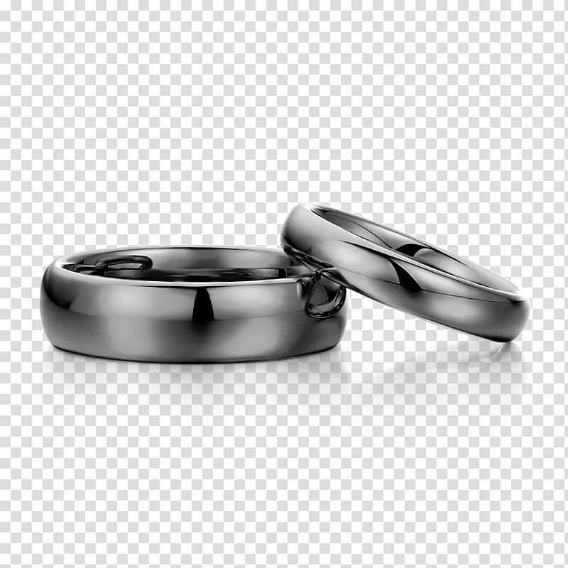 Silver Wedding ring Body Jewellery, couple rings transparent background PNG clipart