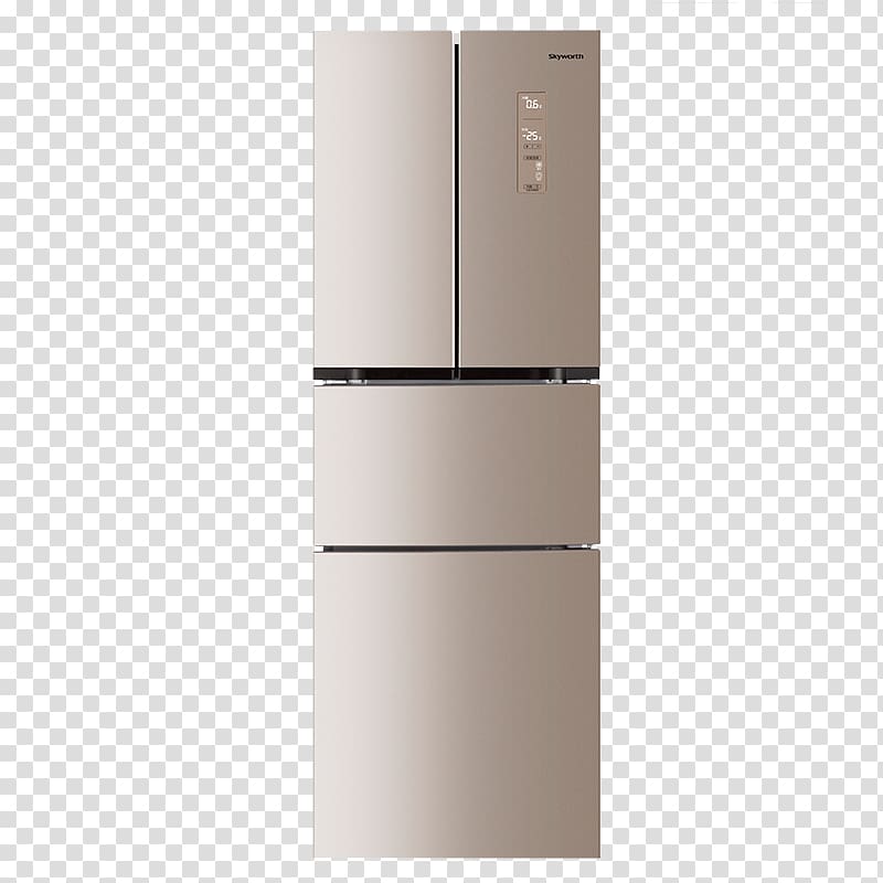 Major appliance Refrigerator Door Gratis, Skyworth four refrigerator transparent background PNG clipart