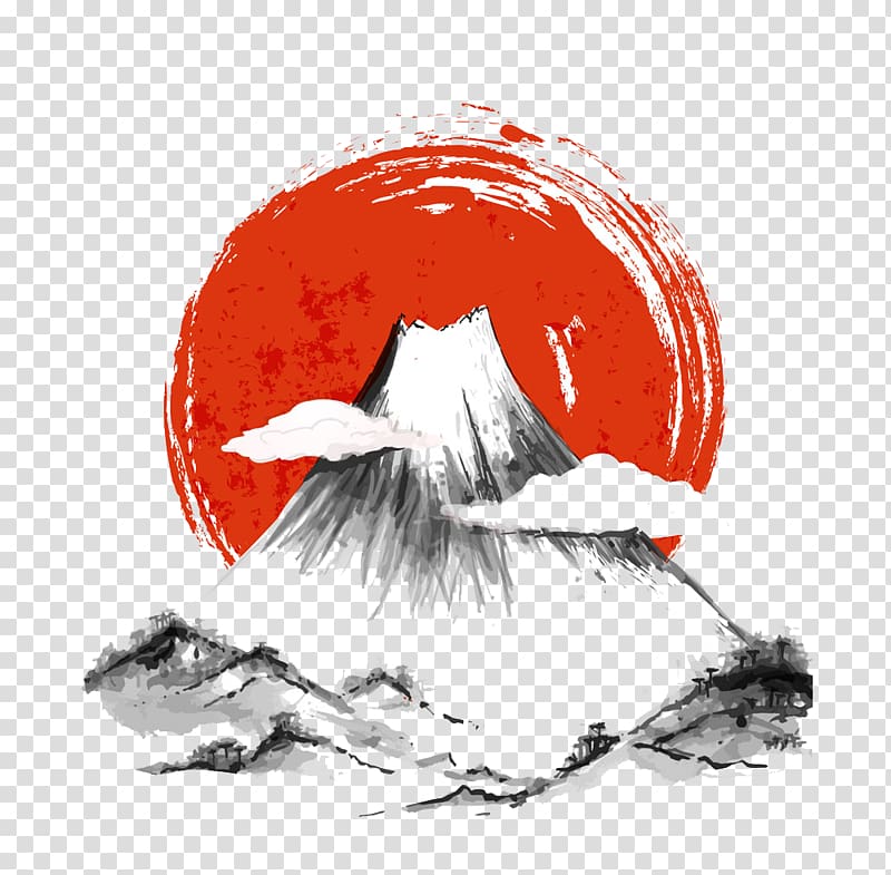 japanese ink painting transparent background PNG clipart