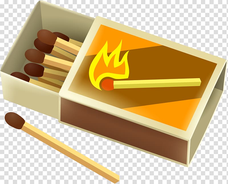 orange matchbox illustration, Matchbox Illustration, Cartoon matches transparent background PNG clipart