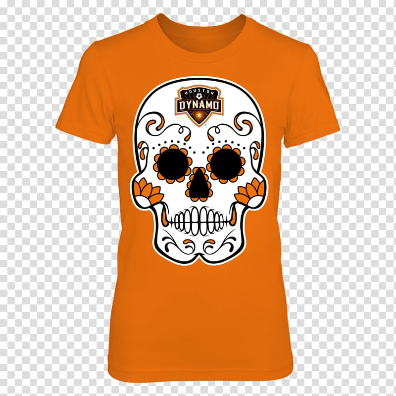 T-shirt Hoodie Houston Dynamo Clothing, sugar skulls transparent background PNG clipart