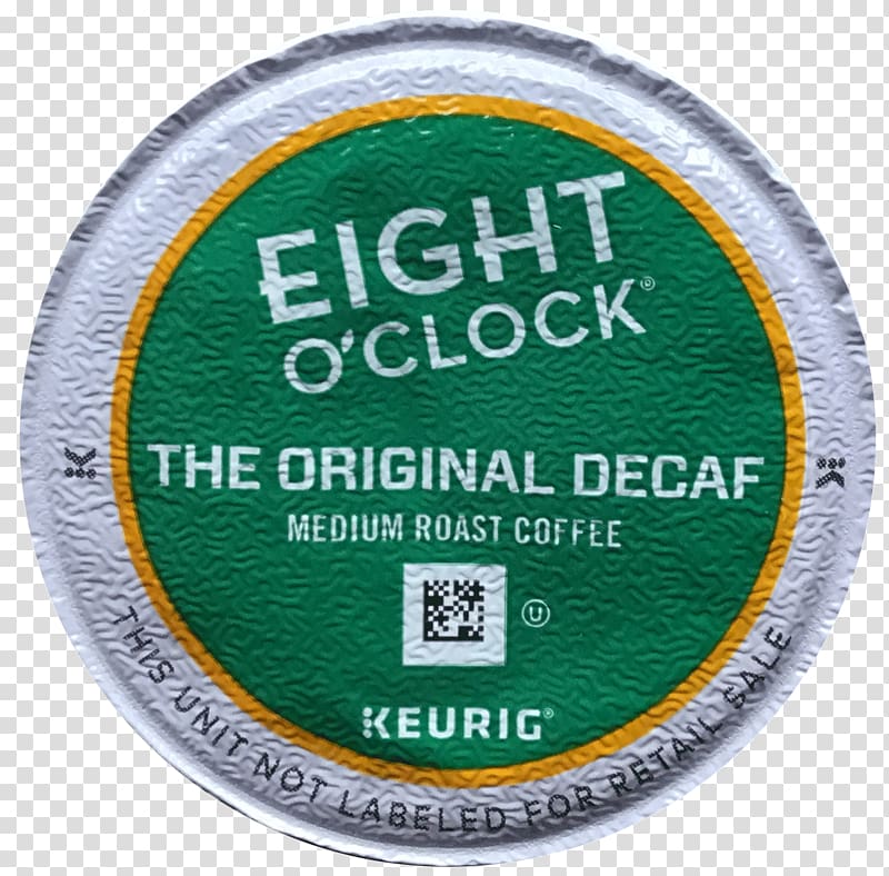 Eight O\'Clock The Original Decaf Whole Bean Coffee Keurig Single-Serve K-Cup Pods Eight O\'Clock Coffee Single-serve coffee container, decaf iced coffee transparent background PNG clipart