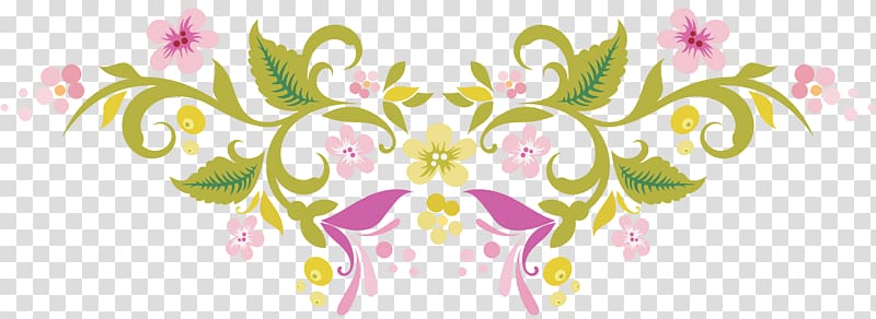 Vignette , pattern flower transparent background PNG clipart