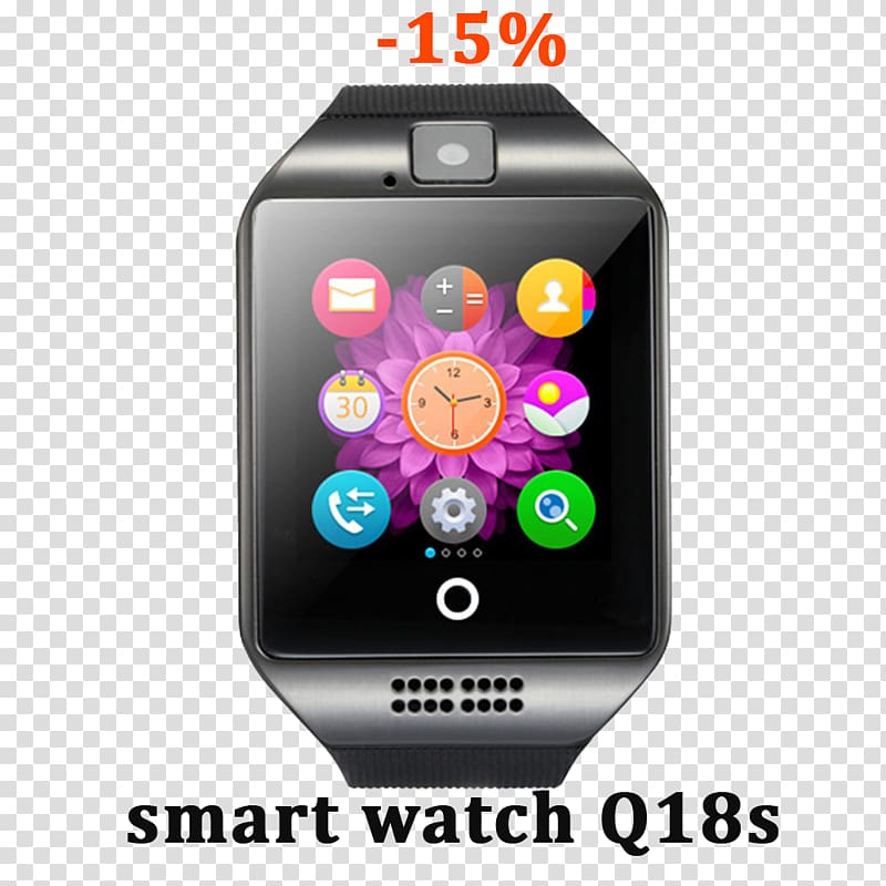 Smartwatch Android iPhone, watch transparent background PNG clipart