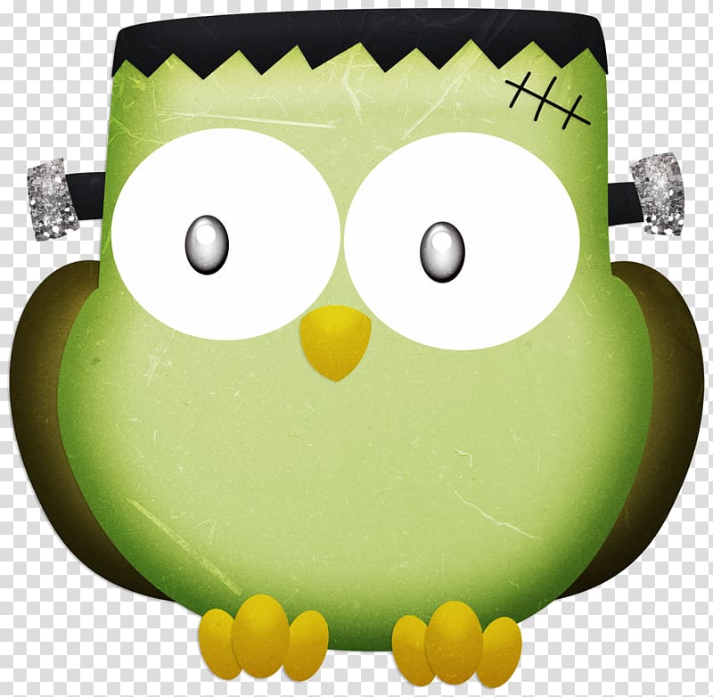 Owl Frankenstein\'s monster YouTube , Halloween Bash transparent background PNG clipart