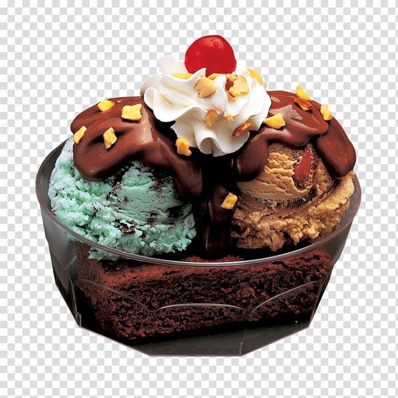 Sundae Chocolate cake Chocolate brownie Ice cream Baskin-Robbins, milk chocolate brownies transparent background PNG clipart