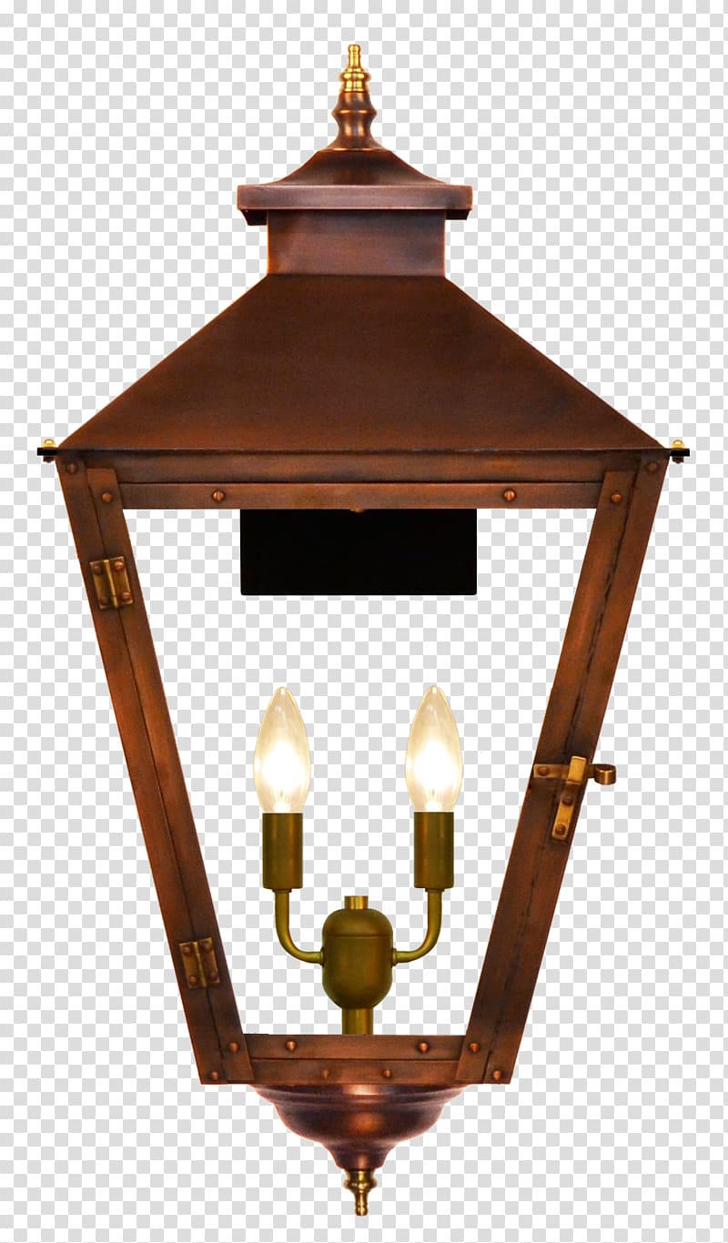 Gas lighting Lantern Coppersmith Light fixture, copper wall lamp transparent background PNG clipart