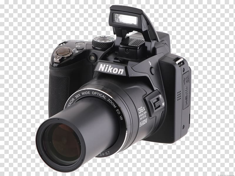 Digital SLR Nikon COOLPIX P500 Camera lens , camera lens transparent background PNG clipart