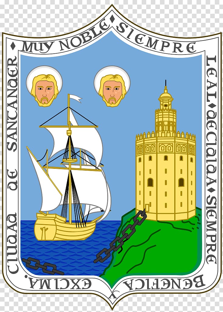 Comillas Escudo de Santander Seville Coat of arms of Cantabria Palacete del Embarcadero, historic walled city in spain transparent background PNG clipart