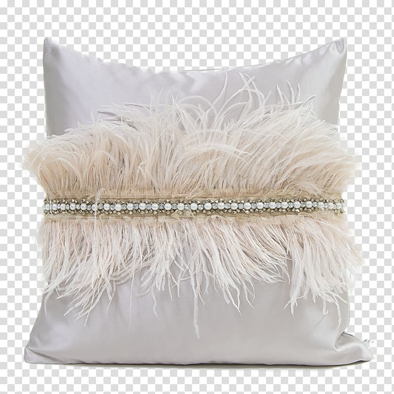 Throw Pillows Feather Common ostrich Silk, Home Decor transparent background PNG clipart
