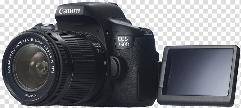 Canon EOS 750D Canon EOS 760D Canon EOS 7D Digital SLR Camera, Camera transparent background PNG clipart