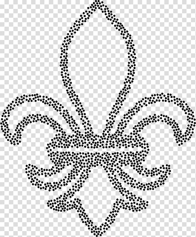 Line art Fleur-de-lis Stippling Drawing , symbol transparent background PNG clipart