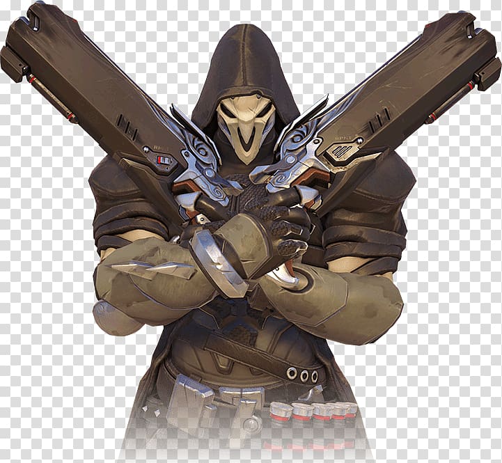 Man Holding Guns Illustration Reaper Transparent Background Png Clipart Hiclipart - overwatch reaper roblox