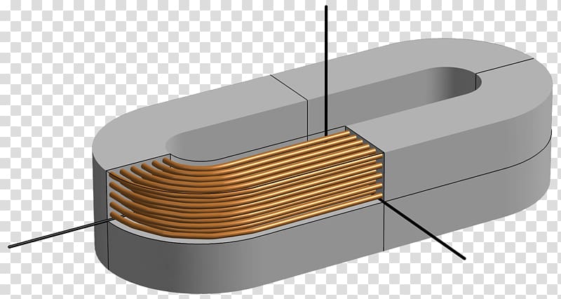 Electromagnetic coil COMSOL Multiphysics Inductor Electric current Voltage, symmetry transparent background PNG clipart