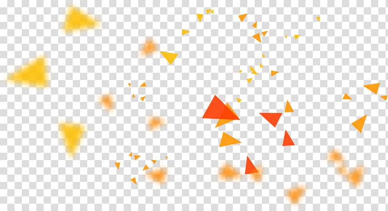 yellow, orange, and red confettis, Triangle Circle Symmetry Desktop Pattern, particles transparent background PNG clipart