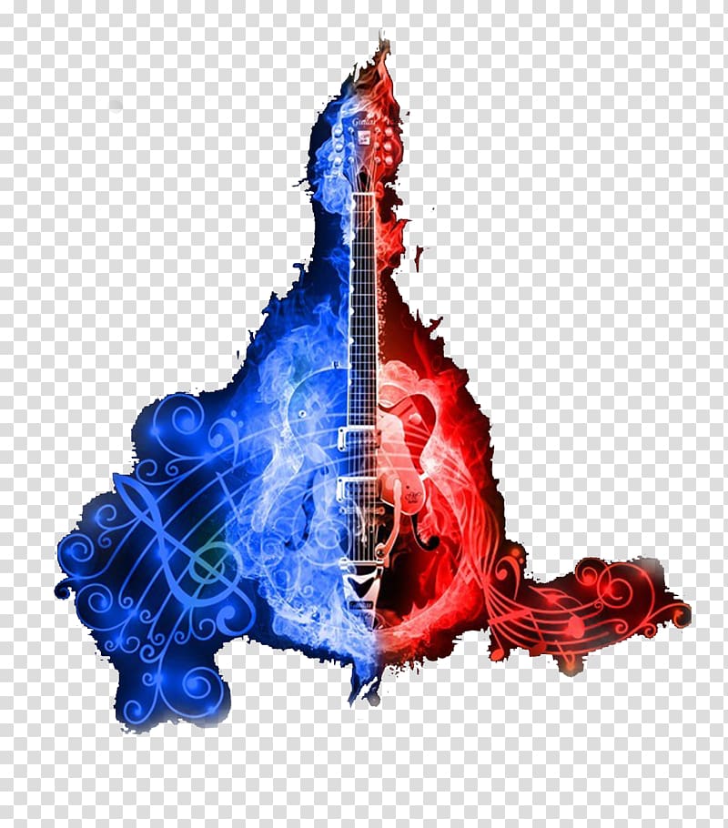 Guitar Art, Creative Guitar transparent background PNG clipart