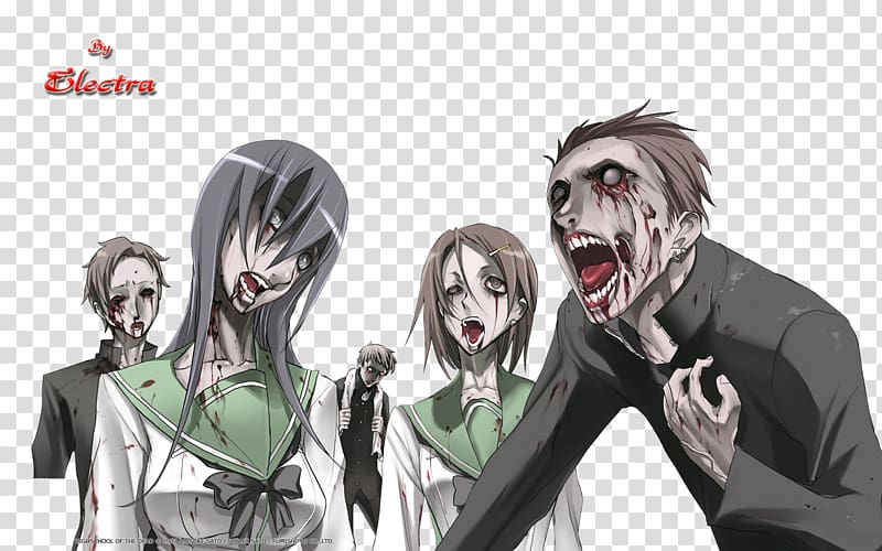 Highschool of the Dead Anime Zombie Mangaka, zombie transparent background PNG clipart