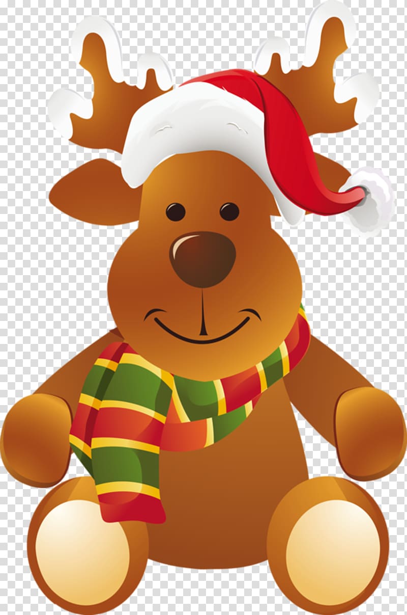 Santa Claus Christmas , deer transparent background PNG clipart