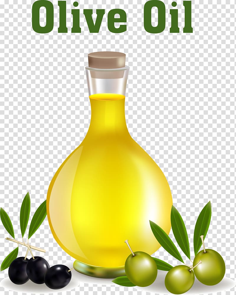 Olive oil Soybean oil, Yellow olive oil transparent background PNG clipart