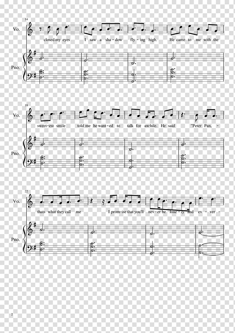 Sheet Music Lost Boy Piano Part, sheet music transparent background PNG clipart