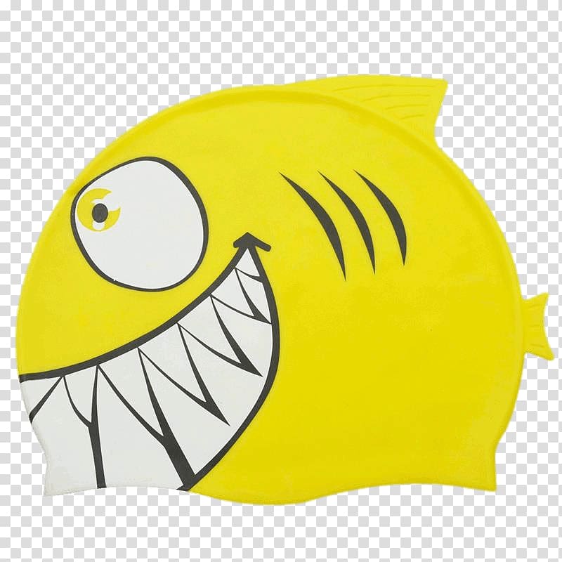 yellow fish illustration, Shark Swimming Hat transparent background PNG clipart