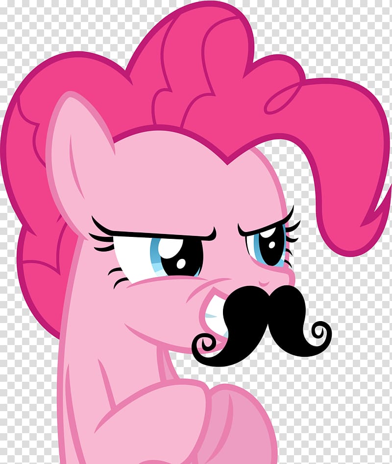 Pinkie Pie Rarity Princess Luna Pony Moustache, Fury Mustache transparent background PNG clipart