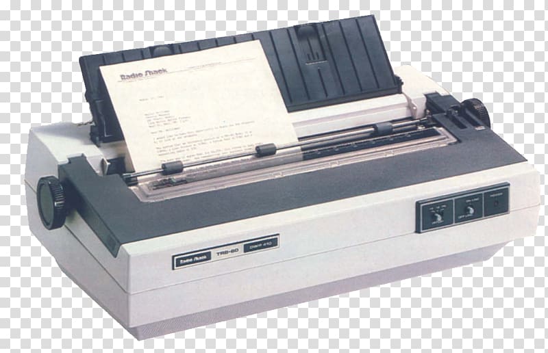 Line printer Paper Dot matrix printing TRS-80, printer transparent background PNG clipart