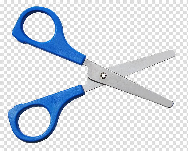 blue handle scissors , Paper Scissors , Scissors transparent background PNG clipart