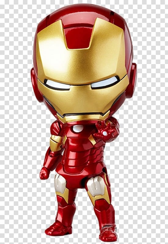 Iron-Man plastic toy, Iron Man model transparent background PNG clipart