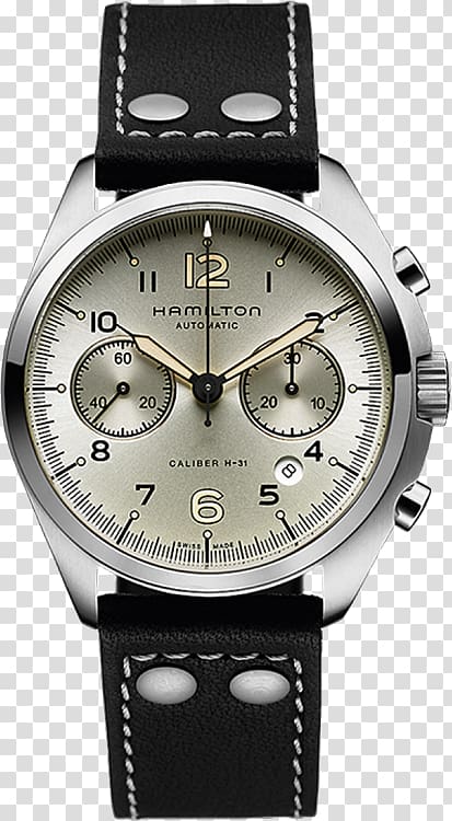 Hamilton Khaki Aviation Pilot Auto Hamilton Watch Company Lancaster Chronograph, watch transparent background PNG clipart