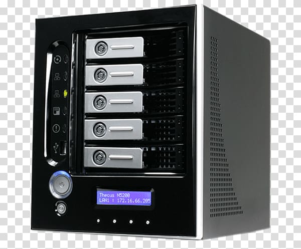 Network Storage Systems Computer Servers Data storage Hard Drives Thecus, angle box transparent background PNG clipart