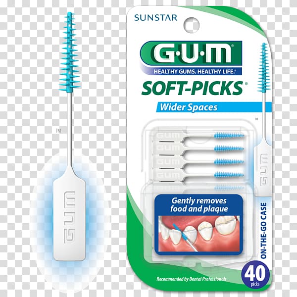 GUM Soft-Picks Gums Dental Floss Bubble gum Dental plaque, flossing transparent background PNG clipart