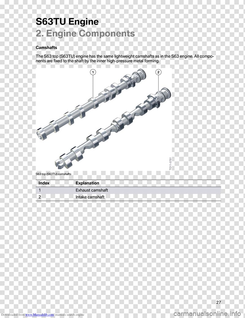 Exhaust system Camshaft BMW Arbre Inlet manifold, Bmw M5 transparent background PNG clipart