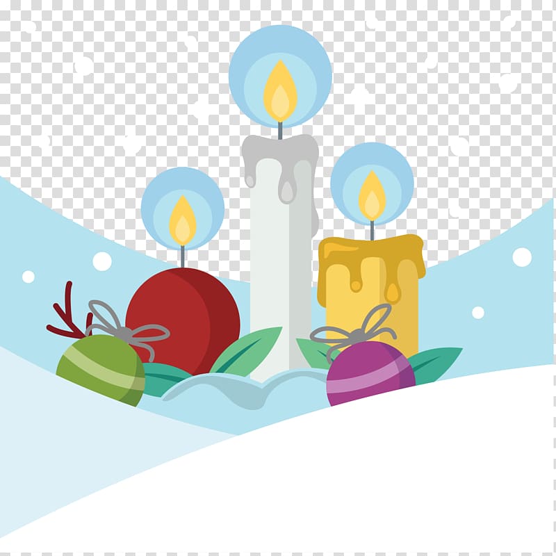 Christmas Baccalaureus Illustration, Decorative candles transparent background PNG clipart