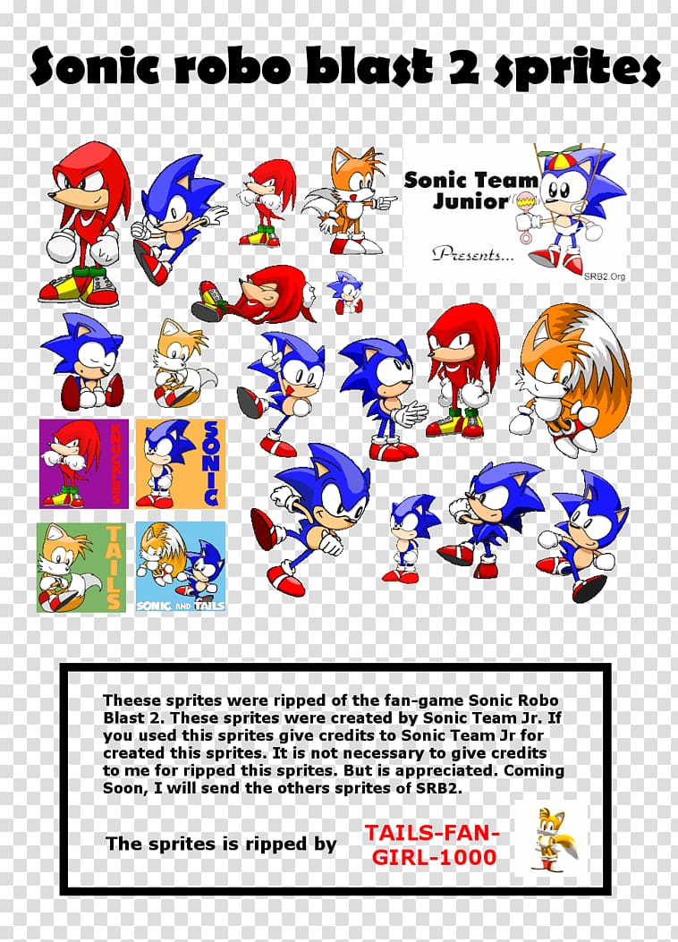 Sonic & Knuckles Sonic Robo Blast 2 Sonic Blast Tails Sonic the Hedgehog 3, sprite transparent background PNG clipart