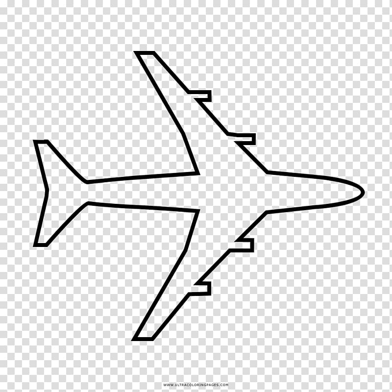Airplane Drawing Air Transportation Coloring book, airplane transparent background PNG clipart