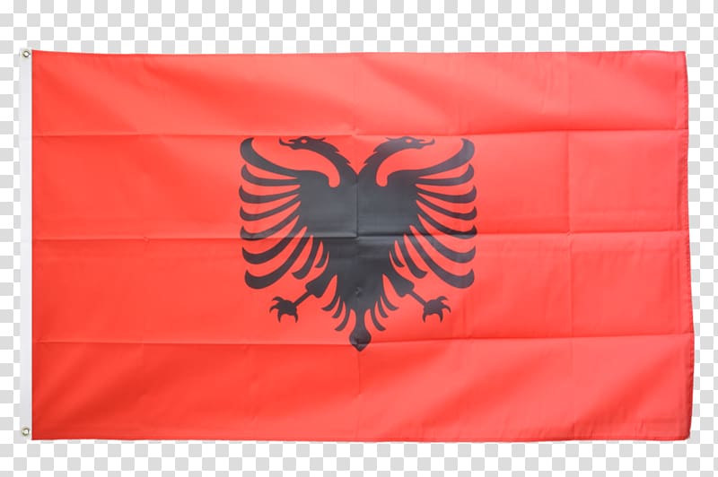 Flag of Albania People\'s Socialist Republic of Albania Double-headed eagle, flag hanging transparent background PNG clipart