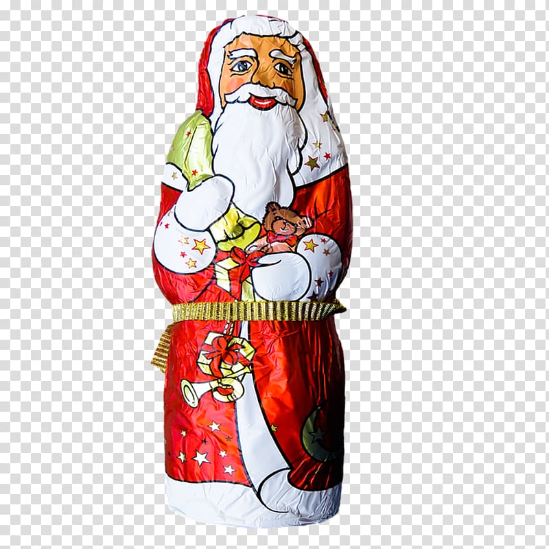 Santa Claus Christmas ornament Chocolate, Chocolate Santa Claus transparent background PNG clipart