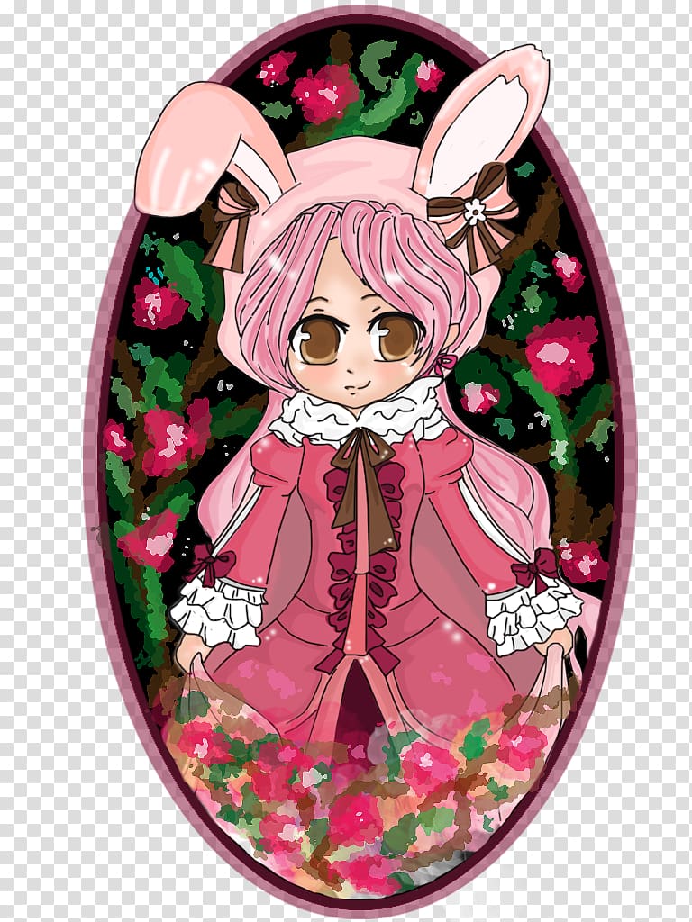 Christmas ornament Pink M Character Anime, Anime transparent background PNG clipart