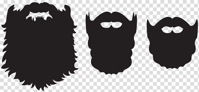 three black beards illustration, Beard Santa Claus , Beard Set transparent background PNG clipart
