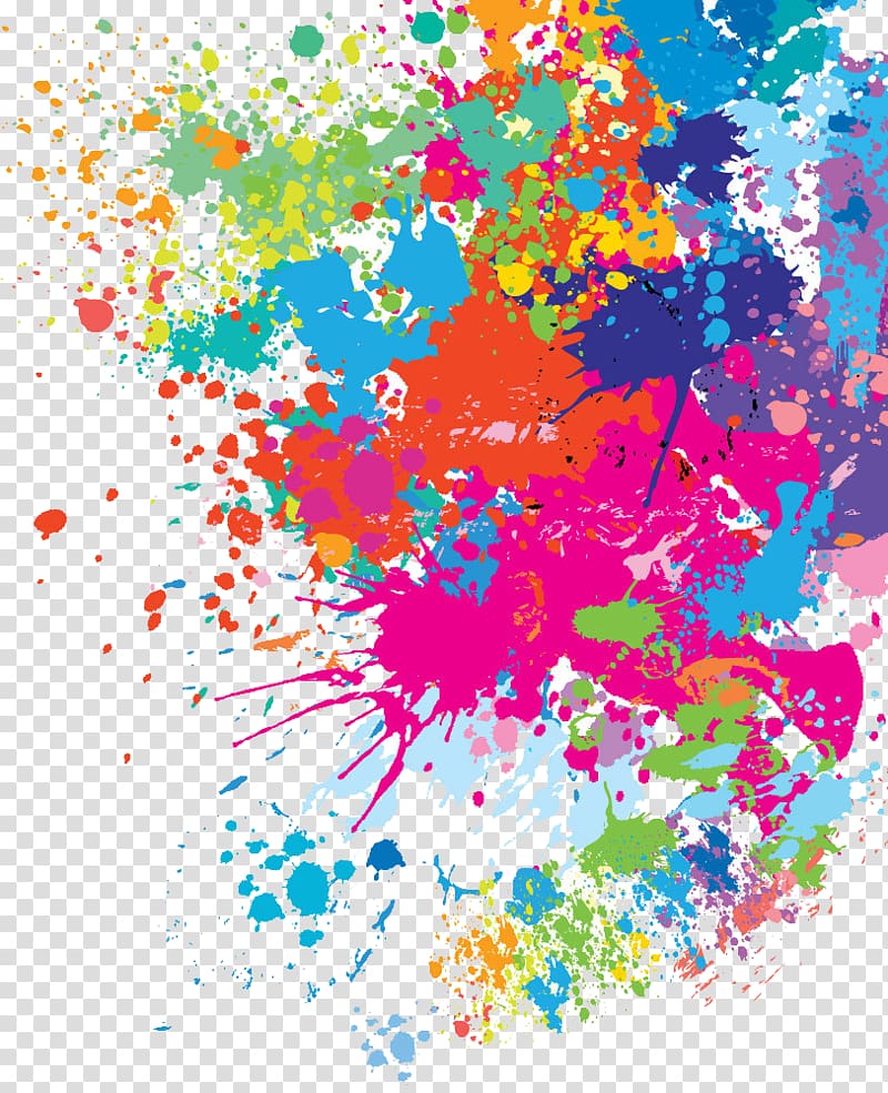 splash pattern, multicolored abstract painting transparent background PNG clipart