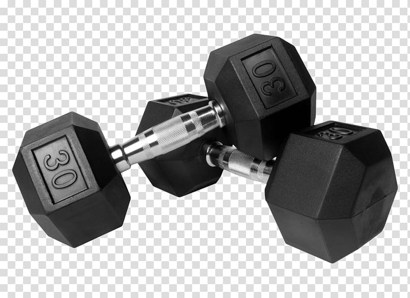 Dumbbell Weight training Fitness centre, Black dumbbell transparent background PNG clipart