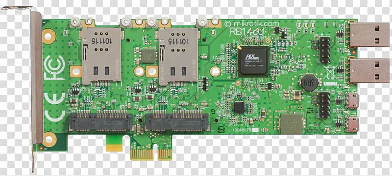 MikroTik RouterBOARD Mini PCI PCI Express, USB transparent background PNG clipart