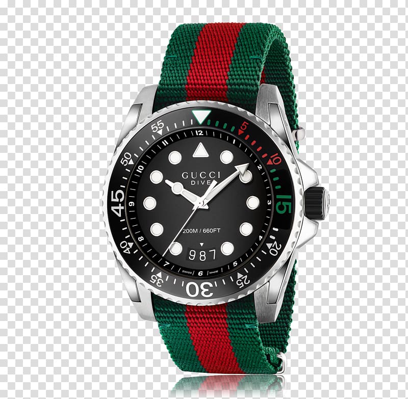 Gucci Dive Quartz Watch Jewellery Strap, watch transparent background PNG clipart