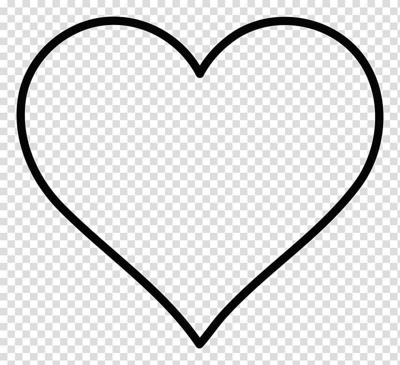 heart illustration, Black and white Heart Area Pattern, Oval Outline transparent background PNG clipart
