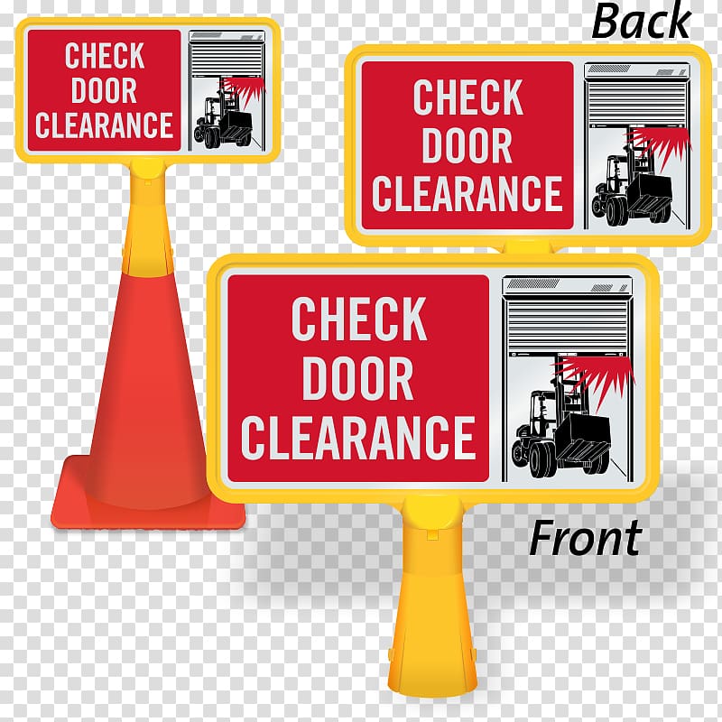 Warning sign Traffic sign Forklift Stop sign, Clearance transparent background PNG clipart