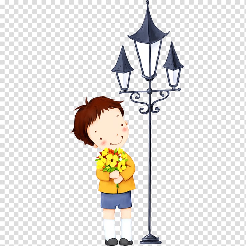 Boy God Family Man Grandparent, Standing under the lamppost child transparent background PNG clipart