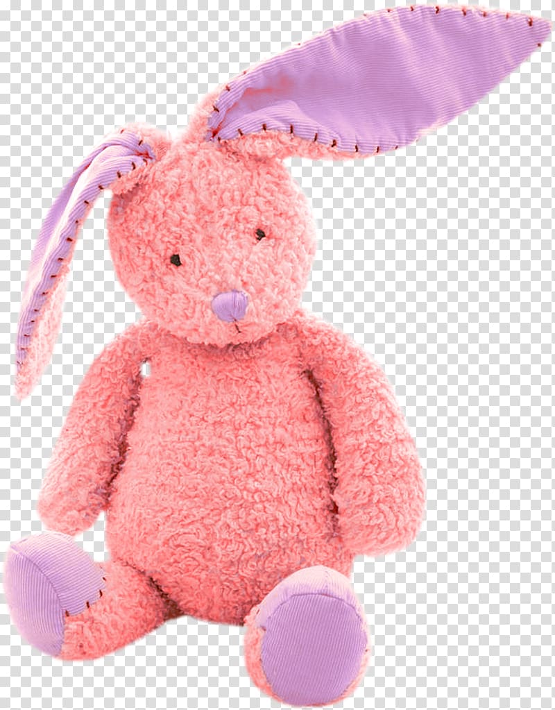 Bear Rabbit Infant Stuffed toy Child, Pink Bunny transparent background PNG clipart